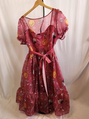 Her Universe Studio Ghibli Howl's Moving Castle Calcifer Organza Tiered Dress